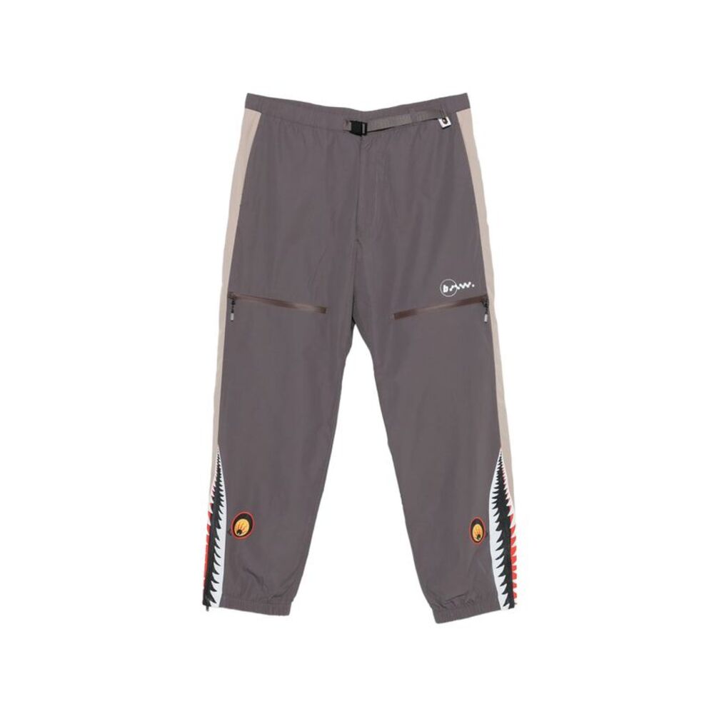 A Bathing Ape Grey Performance Trousers - Performance Track Pants Men